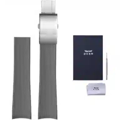 积优 浪琴康卡斯代用氟橡胶表带 适用浪琴康卡斯系列 黑色蓝色绿色灰色 男女通用