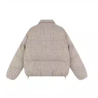BEETLE TOWN Retro Plaid Puffer Jacket