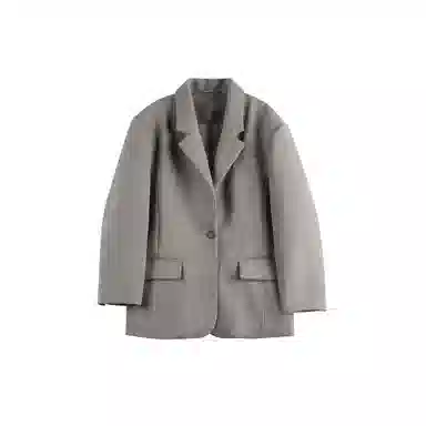 【dme】 潮牌重磅日系复古休闲百搭简约街头户外情侣日常运动纽扣西装领港风宽松长袖羽绒服 男女同款