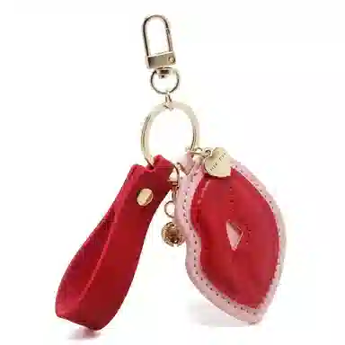 尚先生 时尚创意嘴唇包包配饰个性钥匙扣手机挂饰 皮革 挂件 男女同款情侣款