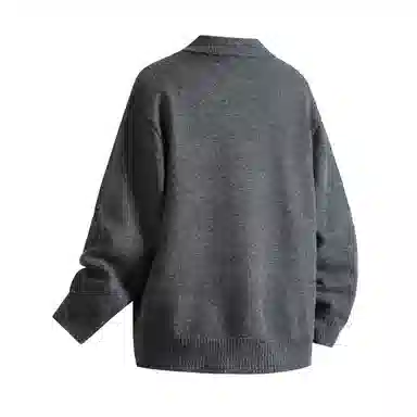 ROBINHOOD Retro Collar Knit Sweater