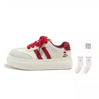 乐乐鱼 早秋学生配裙子百搭厚底运动通勤 增高 低帮 板鞋 女