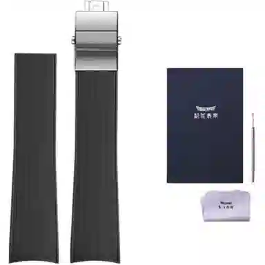 积优 浪琴康卡斯代用氟橡胶表带 适用浪琴康卡斯系列 黑色蓝色绿色灰色 男女通用