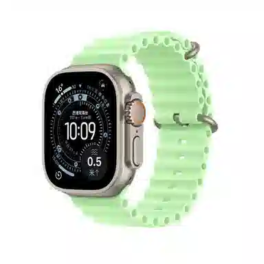 亿祈发 表带 苹果适用 硅胶材质 海洋表带扣环式男女通用