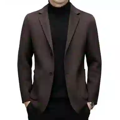 时尚优雅保暖男士羊毛毛呢双面尼外套西装 男款