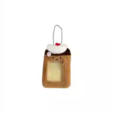 心水好物 韩版可爱甜品食物卡套透明饭卡公交卡收纳包爱豆卡片 毛绒 挂件 男女同款情侣款