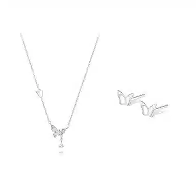 【纯银999 | 星光蝴蝶】 凤祥囍事 老凤祥 经典百搭小众设计轻奢高级感精致简约时尚学生日常通勤约会气质温柔可调节锁骨链 足银 项链 女款