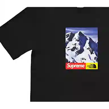 Supreme x The North Face FW17 Snow Mountain Tee Black