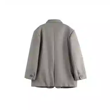 【dme】 潮牌重磅日系复古休闲百搭简约街头户外情侣日常运动纽扣西装领港风宽松长袖羽绒服 男女同款