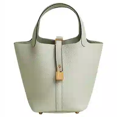 HERMES Picotin Lock 18 Clemence 0W Gris Neve
