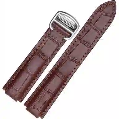 港爵适用于卡地亚表带真皮蓝气球手表带凸口系列牛皮手表配件男女通用款手表表链手表表带