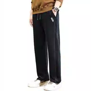 遨宇 美式复古经典潮流中性风秋季宽松大码垂感直筒百搭户外裤弹力运动休闲裤 男款