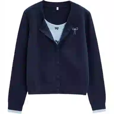 爱依服 甜美温柔假两件常规针织衫 女款