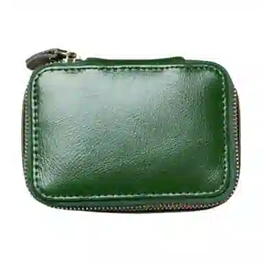 掐尖 纯色时尚高级感百搭 头层牛皮 零钱包 常规 女款 多色