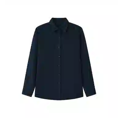 莫代尔 静奢风极简通勤风纯棉斜纹磨毛长袖衬衫 女款