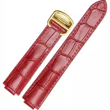 港爵适用于卡地亚表带真皮蓝气球手表带凸口系列牛皮手表配件男女通用款手表表链手表表带