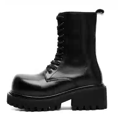 Zhenran 10cm Height Increase Biker Boots