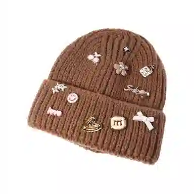 MEETSUNNY Multi-Button Ear Warmer Knit Hat