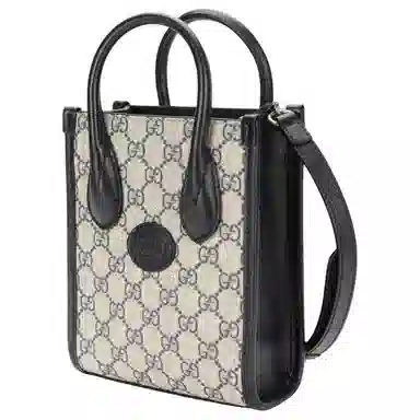 Gucci Tote Bag Blue/Beige