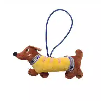 玄唐 可爱抽象腊肠狗公仔卡通狗狗包包小挂饰手机装饰可爱玩偶 毛绒 挂件 男女同款情侣款