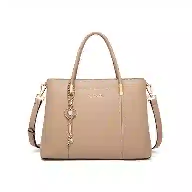 红蜻蜓 高端大气时尚潮流百搭通勤精致优雅结婚包喜庆单肩包 牛皮 斜挎手提包 女款 杏色/红色