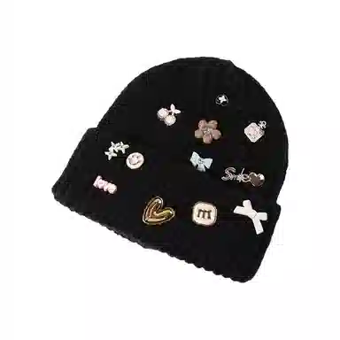 MEETSUNNY Multi-Button Ear Warmer Knit Hat