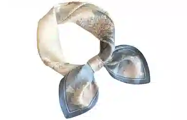 优幽兰 韩版高级感小香风优雅繁花小众设计感精致时尚百搭简约个性气质轻奢清新淡雅 桑蚕丝 丝巾 女款