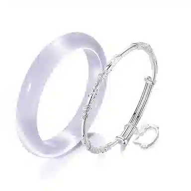 静范 紫罗兰 薰衣草镯 甜美浪漫芋泥波波少女 精致繁花似锦可爱小猫套装 水润汉服旗袍日常通勤 温柔优雅高级告白#好运 琉璃 手镯 女款