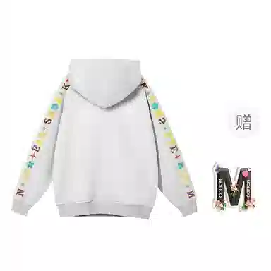 棉购 重磅刺绣潮流母印花连帽春秋秋冬宽松加厚字慵懒风卫衣 女款