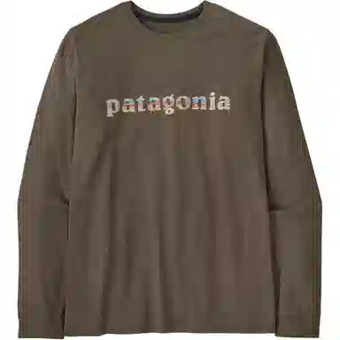 patagonia Long-Sleeved '73 Text Logo Responsibili T