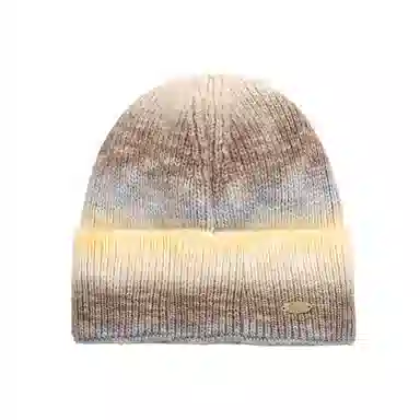 红豆 冬季保暖渐变彩虹扎染针织 腈纶 绒线帽 男女同款情侣款