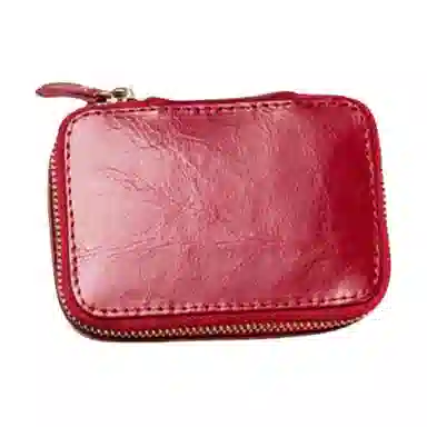 掐尖 纯色时尚高级感百搭 头层牛皮 零钱包 常规 女款 多色