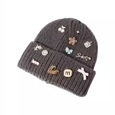 MEETSUNNY Multi-Button Ear Warmer Knit Hat
