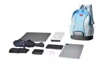 COEXISTENCE Patchwork Backpack Blue