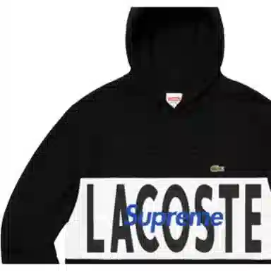 Supreme x LACOSTE Week 5 Hoodie Black