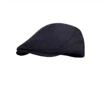 山一丸 韩系光板牛仔秋冬季街头复气质报童帽子正反戴前进帽 涤纶 贝雷帽 女款