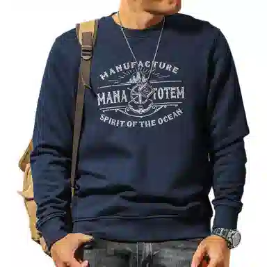 季言 美式舒适时尚印花高端卫衣 男款