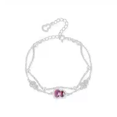 【S925纯银 福气满满】 七七银饰   新中式国潮招财纳福 转运上岸 平安喜乐 轻奢温婉淑女风 简约百搭显白 福禄双全天然 紫水晶 手链 女款