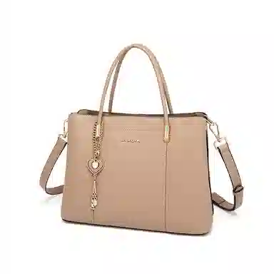 红蜻蜓 高端大气时尚潮流百搭通勤精致优雅结婚包喜庆单肩包 牛皮 斜挎手提包 女款 杏色/红色