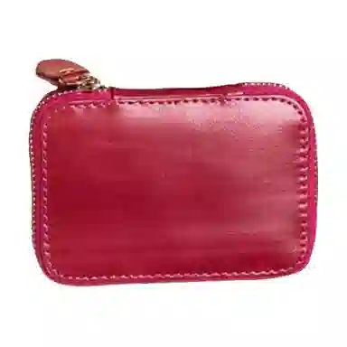 掐尖 纯色时尚高级感百搭 头层牛皮 零钱包 常规 女款 多色