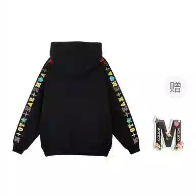 棉购 重磅刺绣潮流母印花连帽春秋秋冬宽松加厚字慵懒风卫衣 女款