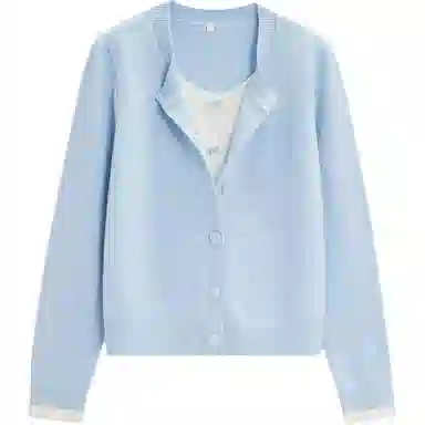 爱依服 甜美温柔假两件常规针织衫 女款