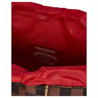 Sprayground Logo Fabric Backpack Brown