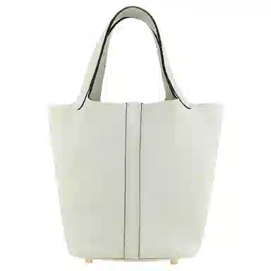 HERMES Picotin Lock 18 Clemence 0W Gris Neve