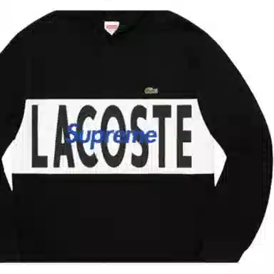 Supreme x LACOSTE Week 5 Hoodie Black