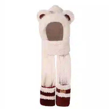 匹克 高颜值围巾手套三合一 一体保暖毛绒 涤纶 帽子 男女同款情侣款