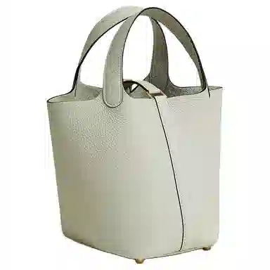 HERMES Picotin Lock 18 Clemence 0W Gris Neve