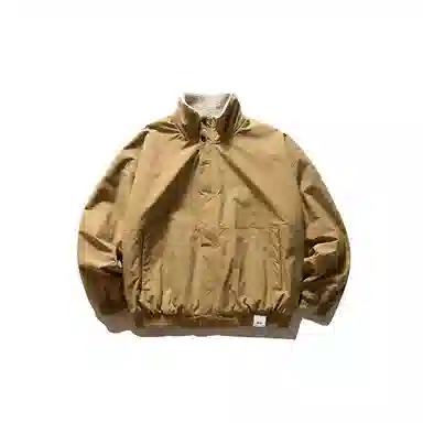 【dme】 潮流日系复古仿羊羔绒棉衣外套男宽松百搭上衣冬季时尚保暖加绒立领中性休闲棉服 男女同款