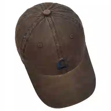 山一丸 复古软顶字母刺绣显脸小遮阳防晒帽潮 聚酯纤维 鸭舌帽 男女同款情侣款