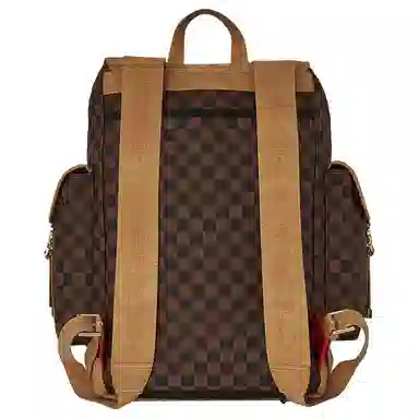 Sprayground Logo Fabric Backpack Brown